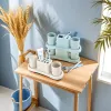 Wheat straw couple toiletry set, household toothbrush cup holder, student toothbrush and toothbrush holder, plastic mouthwash cup factory direct sales, other categories, environmentally friendly materials details Picture
